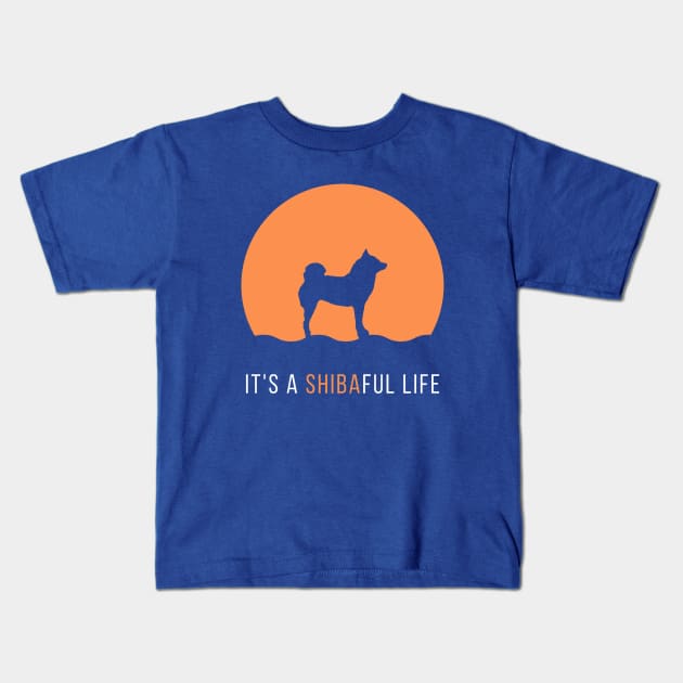 It's a Shibaful Life feat. Lilly the Shiba Inu Kids T-Shirt by shibalilly